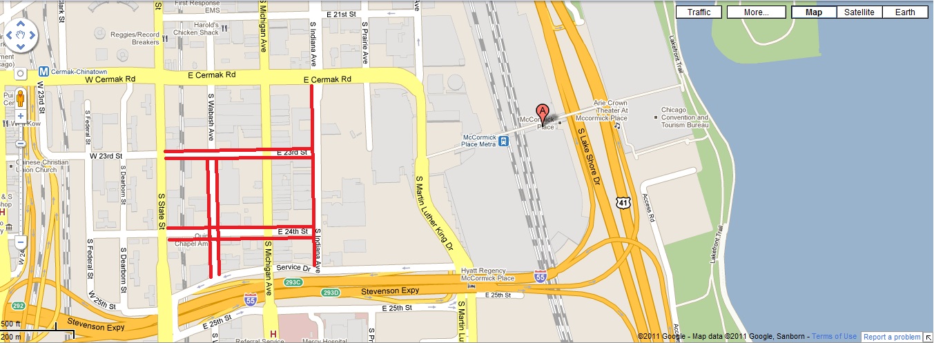 Free Mccormick Place Parking In Chicago Map